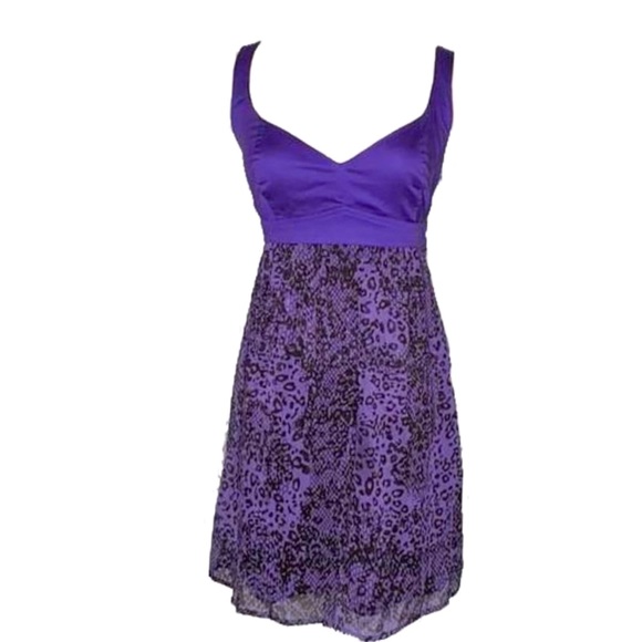 G by Guess Dresses & Skirts - G by Guess Purple Bodice Animal Print Dress Small